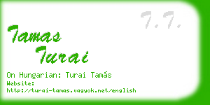 tamas turai business card
